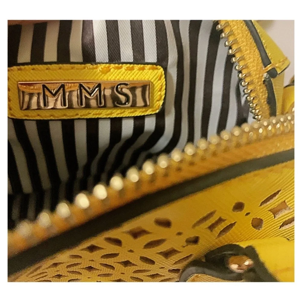 MMS Purse Yellow Laser-cut Petite Small Size Satchel / Cross Body — handbag